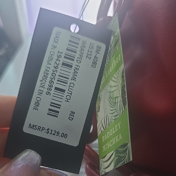 Badgley Mischka Red Frame Clutch Shoulder Bag W/ Chain (NWT)(MSRP $129) ✨️❤️✨️ - Picture 6 of 6